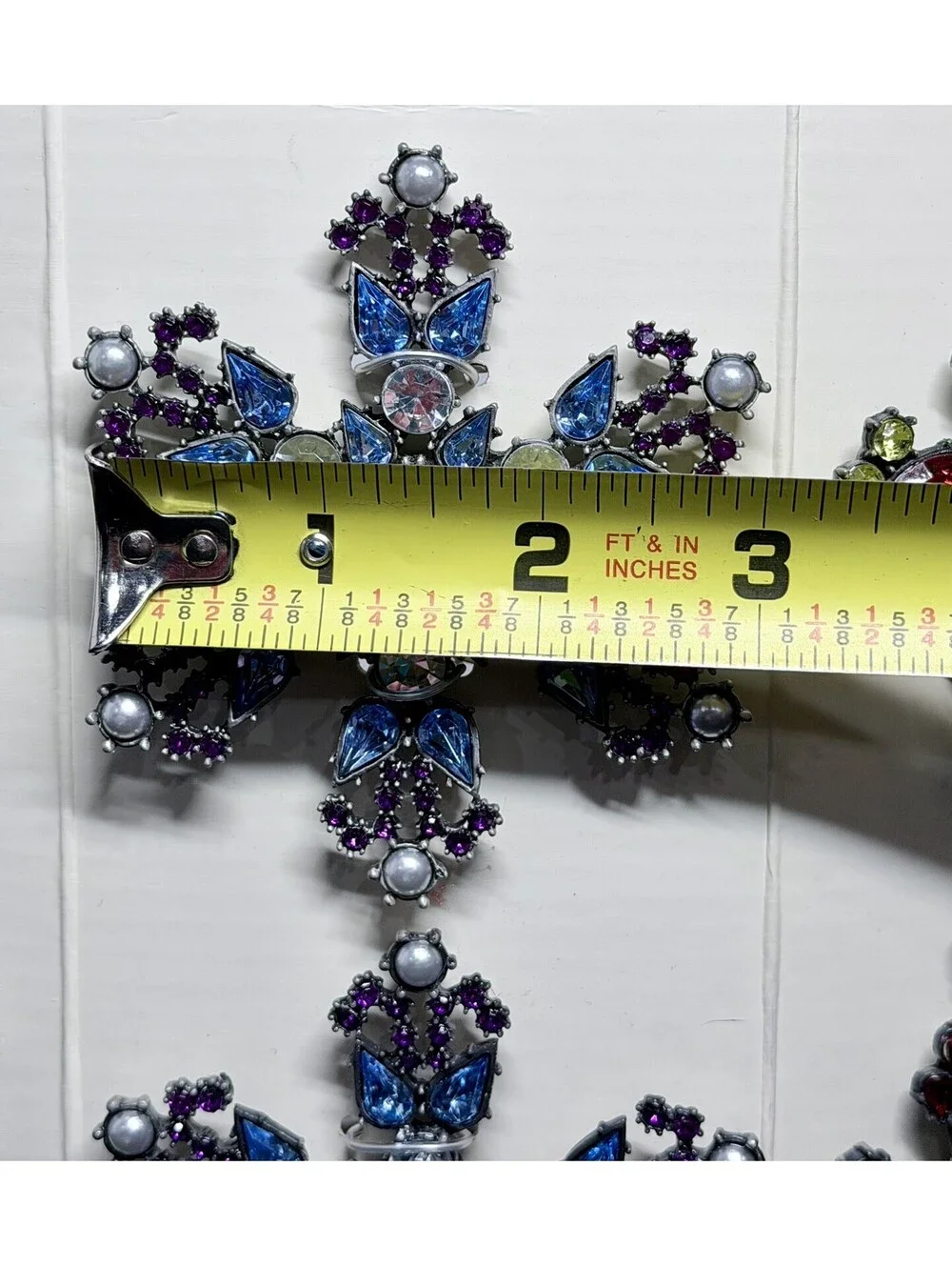 Pottery Barn Set 6 rhinestone Snowflake Napkin Rings Christmas Holiday vintage